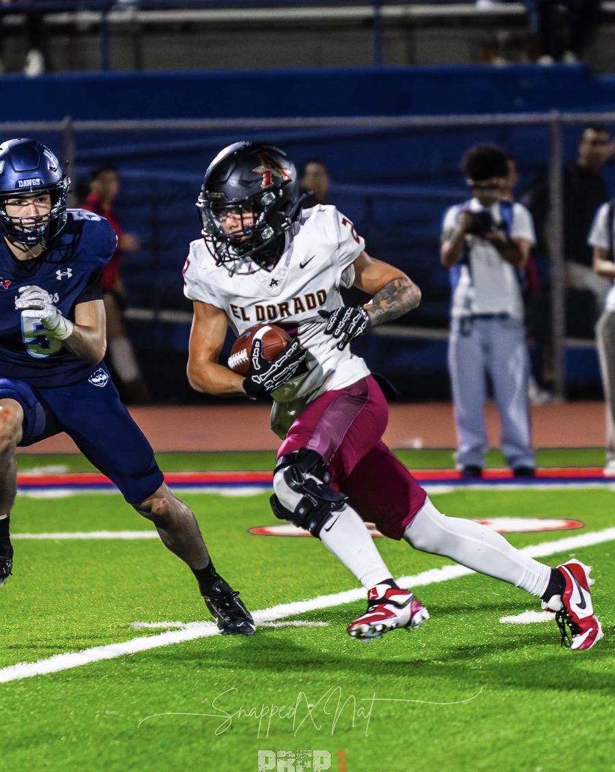 WEATHER ENDS A THRILLER: EL DORADO LEADS CHAPIN 21-14 BEFORE LIGHTNING CALLS IT