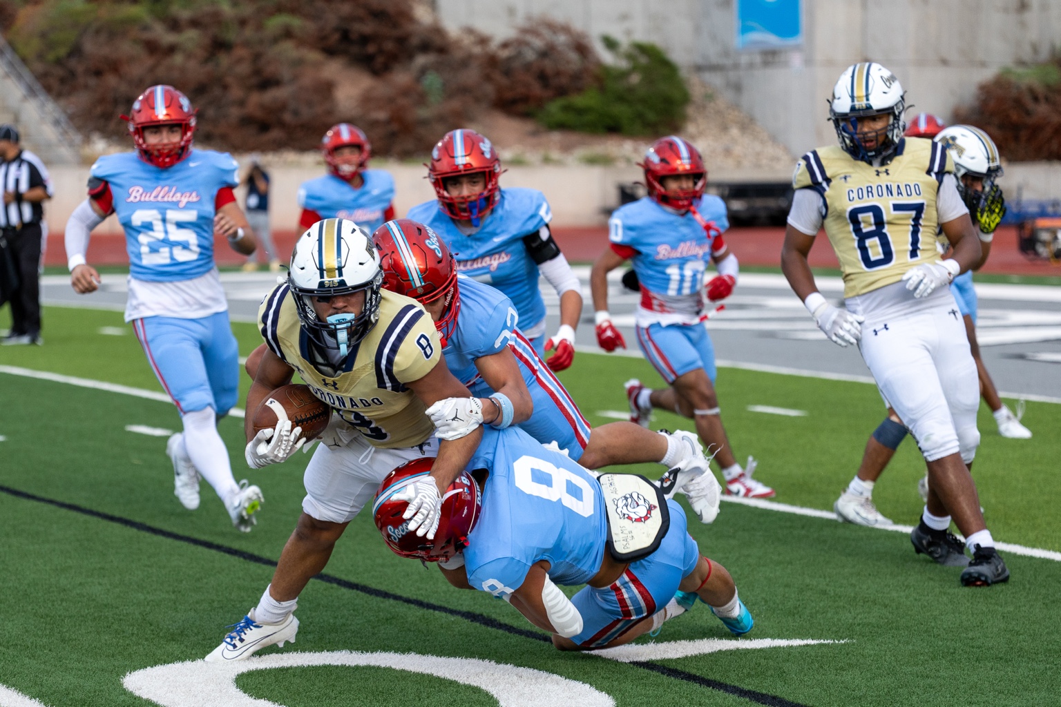 CORONADO SURVIVES SOCORRO THRILLER, 38-35, IN DISTRICT 1-6A OPENER