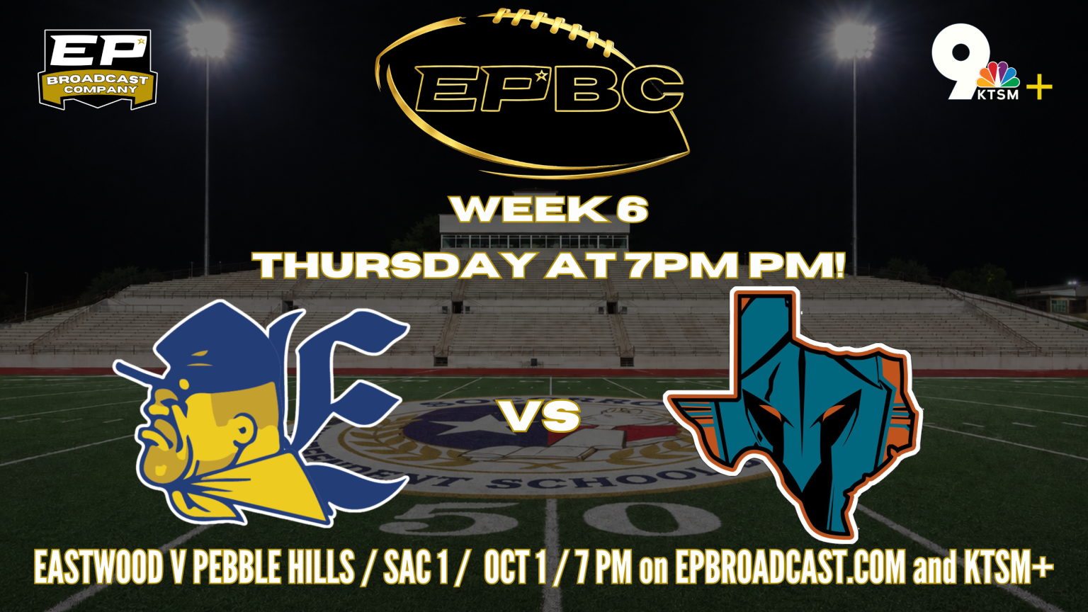 EPBC 🏈 Coverage: Eastwood vs Pebble Hills